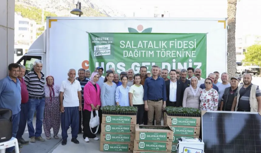 Aydıncık'ta üreticiye Büyükşehir desteği