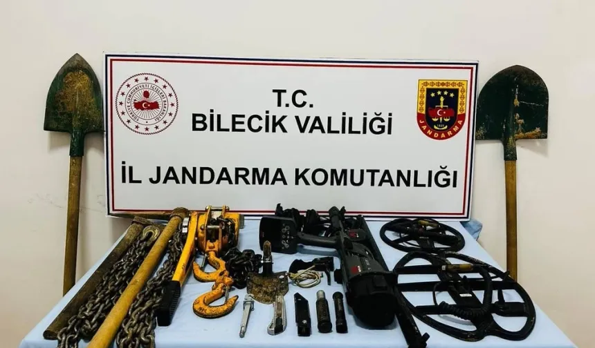 Bilecik Osmaneli'de kaçak kazı operasyonu!