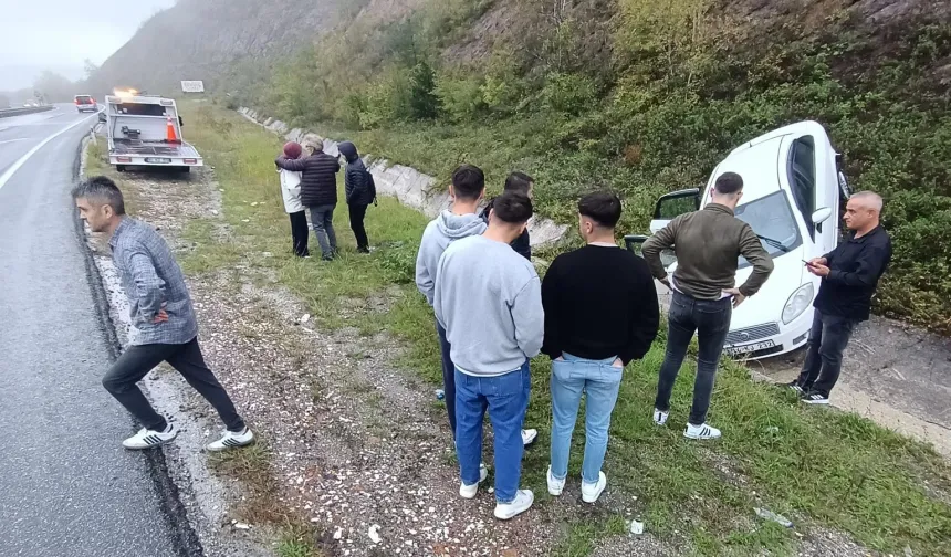 Düzce-Akçakoca karayolunda korkutan kaza