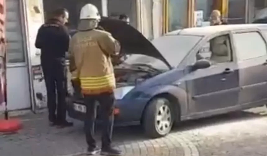 Düzce Konuralp'te araçtan yükselen dumanlar panikletti!