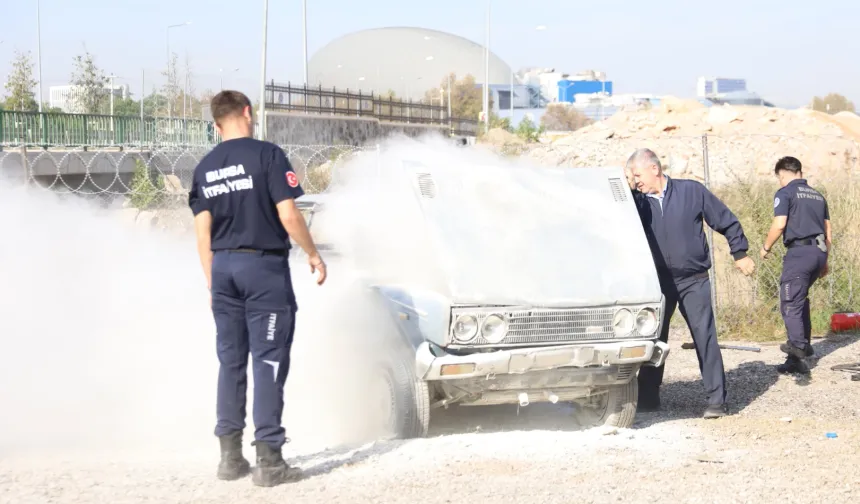 Bursa'da otobüs şoförlerine yangın tatbikatı
