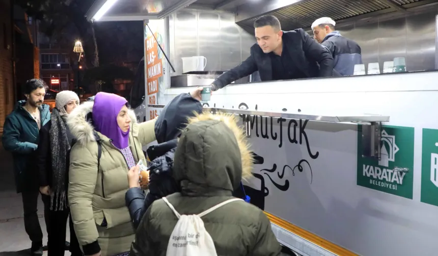 Konya Karatay'da Şeb-i Arus'a özel çorba ikramı