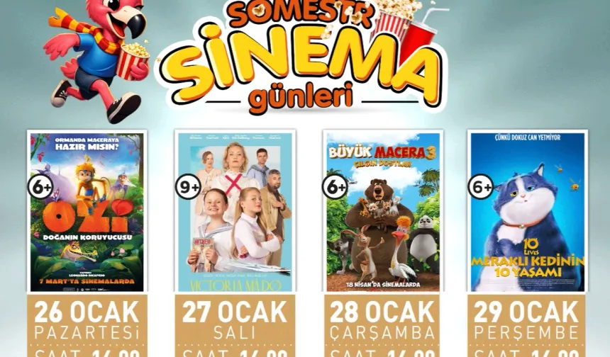 Çiğli'de yarıyıl tatili sinema ve eğlenceyle şenleniyor