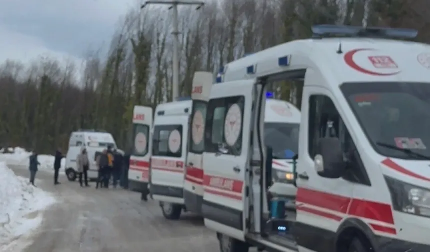 Düzce'de buzlanma kazaya neden oldu: 7 yaralı