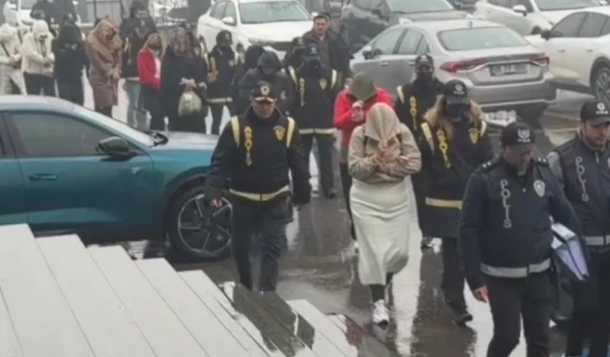 Düzce'de operasyonunda gözaltına alınan 9 kadın adliyede