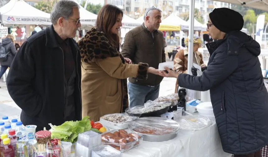 Mersin'de üretici kadın stantları gelir kapısı oluyor