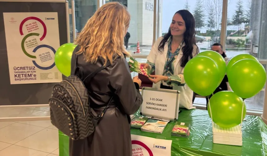 Mudanya İlçe Sağlık'tan serviks kanseri için farkındalık standı