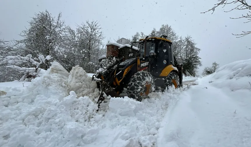 Trabzon'da kar yağışı sonrası 70 mahalle yolu açıldı