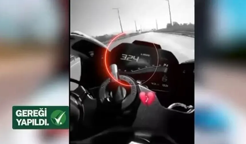 324 kilometre hıza gereği yapıldı!