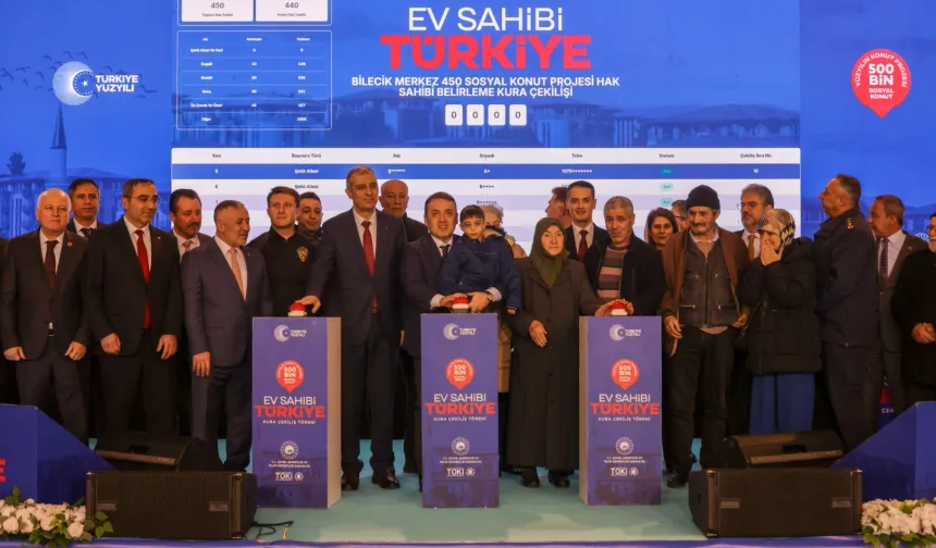 Bilecik'te bin 419 sosyal konut için kura heyecanı