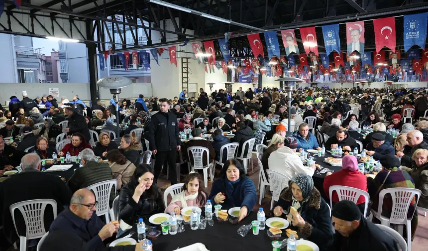 Mudanya'da bir olan gönüllerle sofralar bereketle doldu