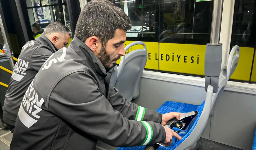 Bursa Büyükşehir'den toplu taşıma araçlarına bayram temizliği