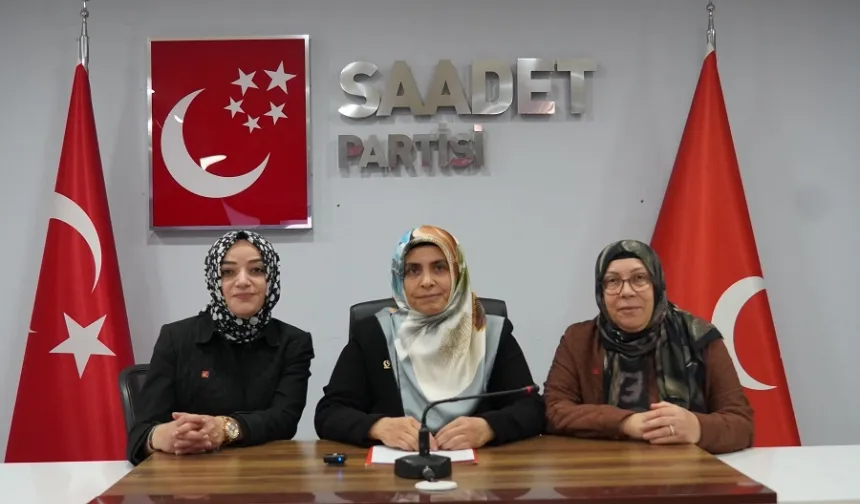 Bursa'da Saadet Partili kadınlardan okul saldırılarına tepki