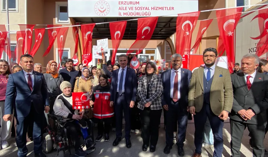 Erzurum'da 'Kan Bağışı Hayat Kurtarır' kampanyasına yoğun katılım