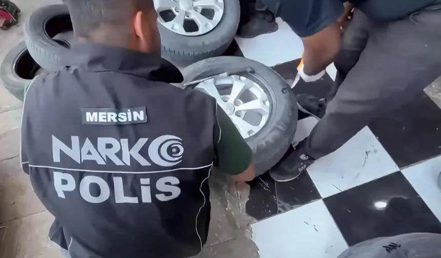 Mersin'de lastiklere gizlenmiş kilolarca eroin ele geçirildi