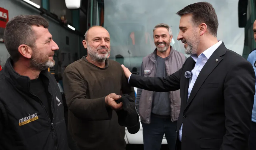 Bursa'da Başkan Vekili Biba'dan emekçilere 1 Mayıs ziyareti