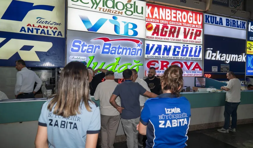 İzmir Otogarı'nda işgale haciz
