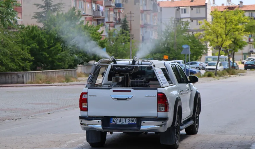 Konya Selçuklu'da ilaçlama çalışmaları sürüyor