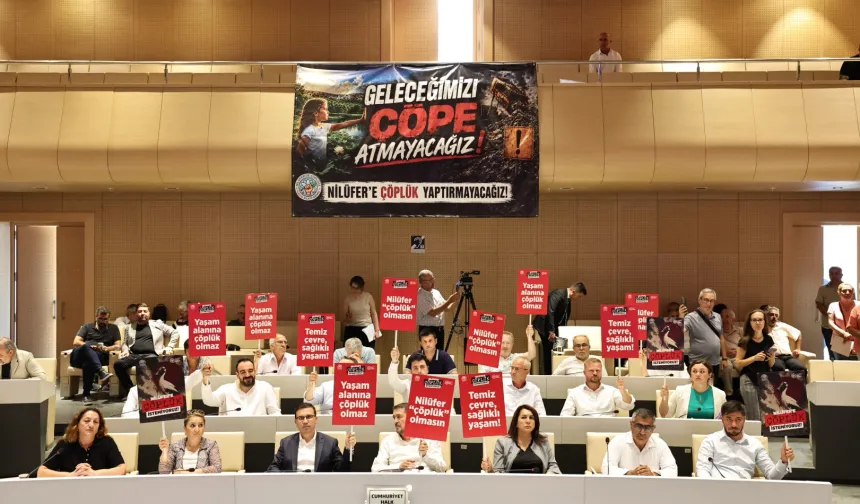 Bursa Nilüfer Belediye Meclisi'nde katı atık tesisi kararına tepki