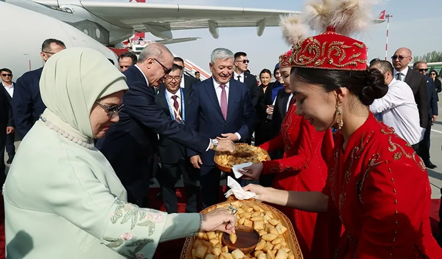 Cumhurbaşkanı Erdoğan Bişkek'te
