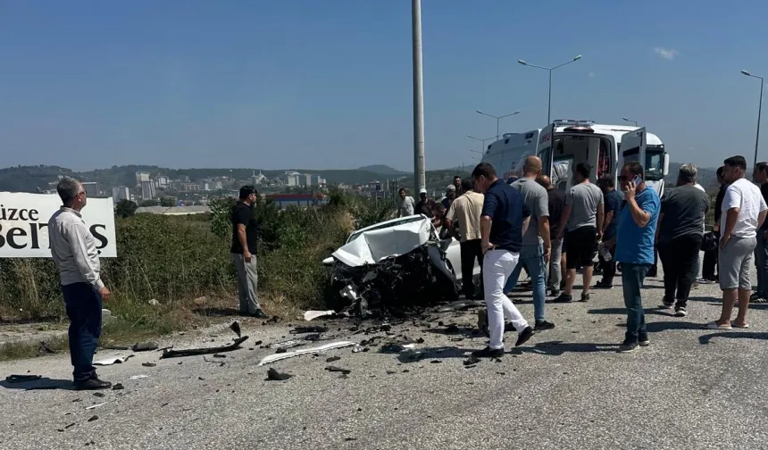 Düzce Kuzey Çevre Yolu'nda kaza: 1 yaralı