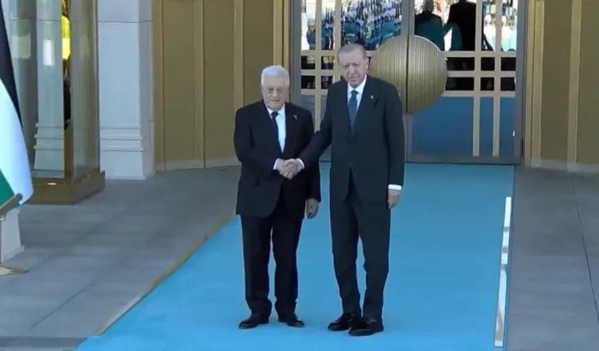 Filistin Devlet Başkanı Mahmud Abbas Başkent'te