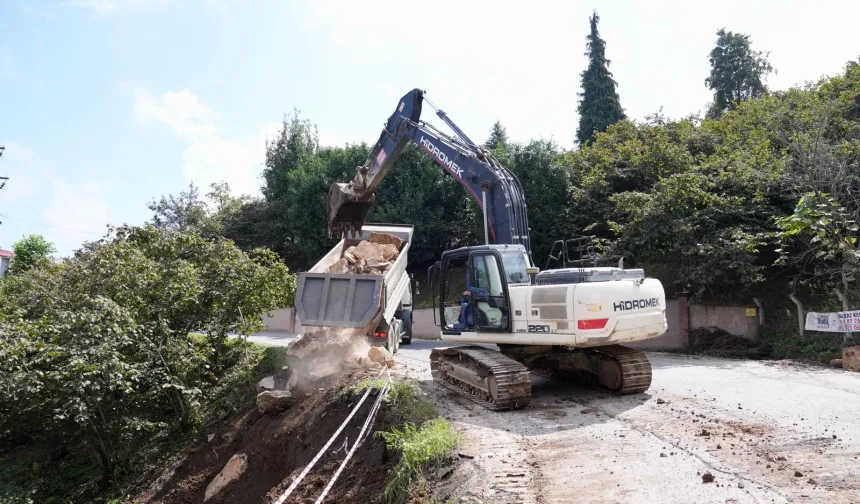 Giresun'da yol ve altyapı çalışmaları devam ediyor