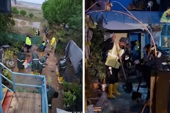 Bursa Büyükşehir ekipleri Mudanya Esence'de sahada
