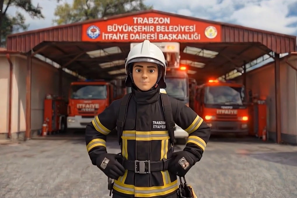 Trabzon İtfaiyesi'nden yangında ne yapılmalı animasyonu