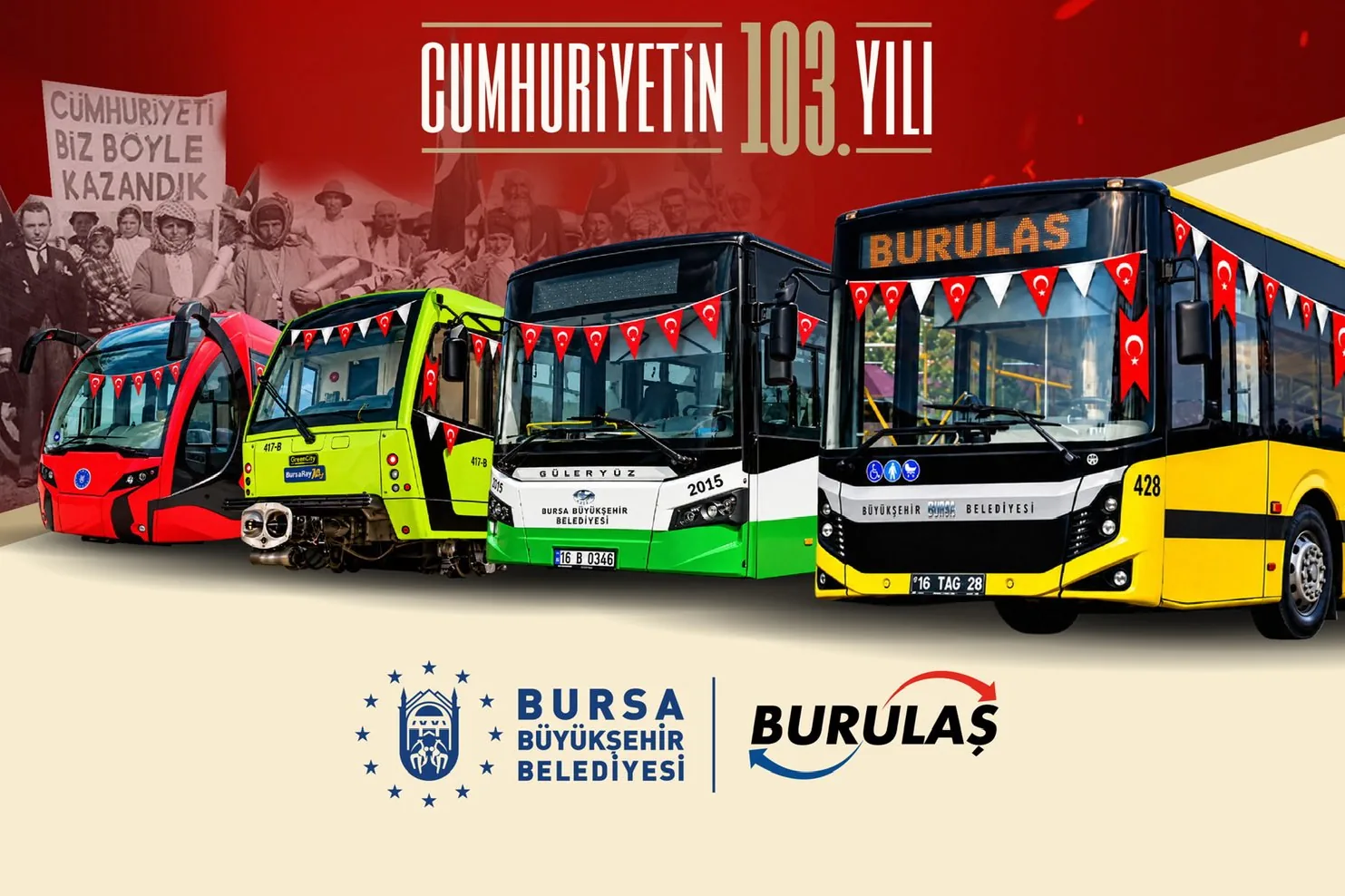 Bursa'da toplu ulaşım 25 saat ücretsiz olacak